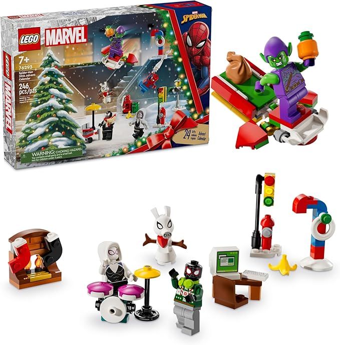 LEGO Marvel Spider-Man 2024 Advent Calendar for Kids, Fun Seasonal Spider-Man Toy with Small Buil... | Amazon (US)