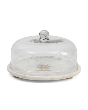 Marble With Snowflake Inlay Dome | TJ Maxx