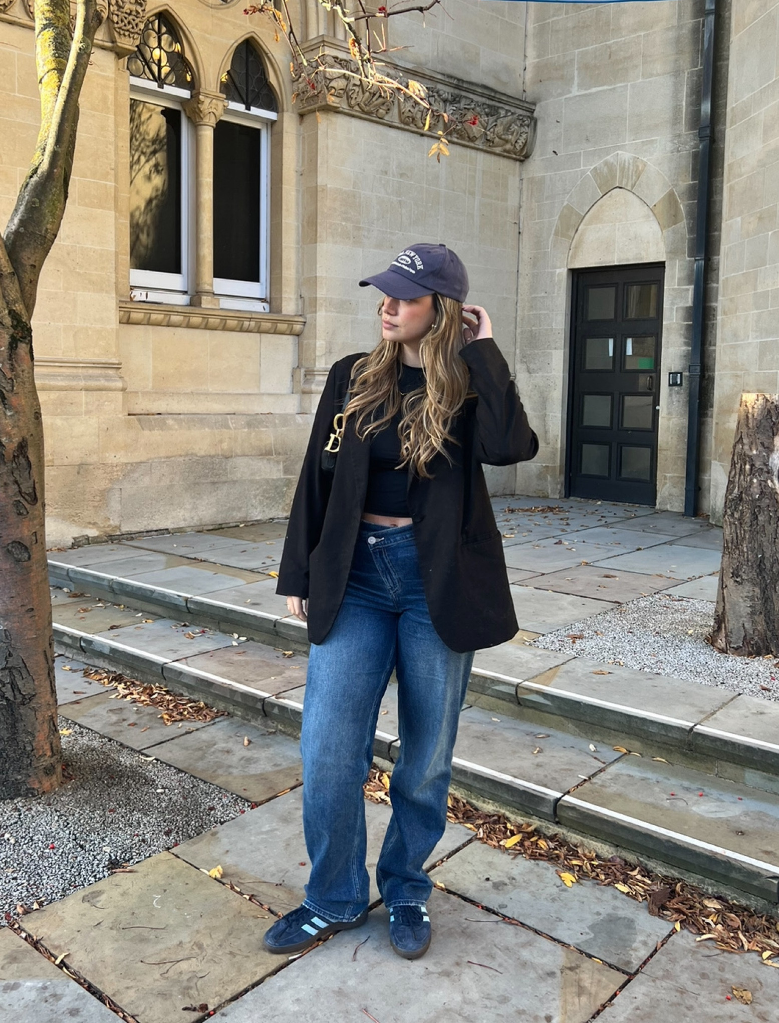 H&m, Hollister, Adidas, Dior, Shein, transitional outfit, transitional style, autumn outfit, autumn fashion, oversized blazer, black blazer, dad jeans, straight leg jeans, Adidas handball spezial, baseball cap, Dior saddle bag, black top, autumn outfit ideas, style inspiration 

#LTKeurope #LTKSeasonal #LTKstyletip