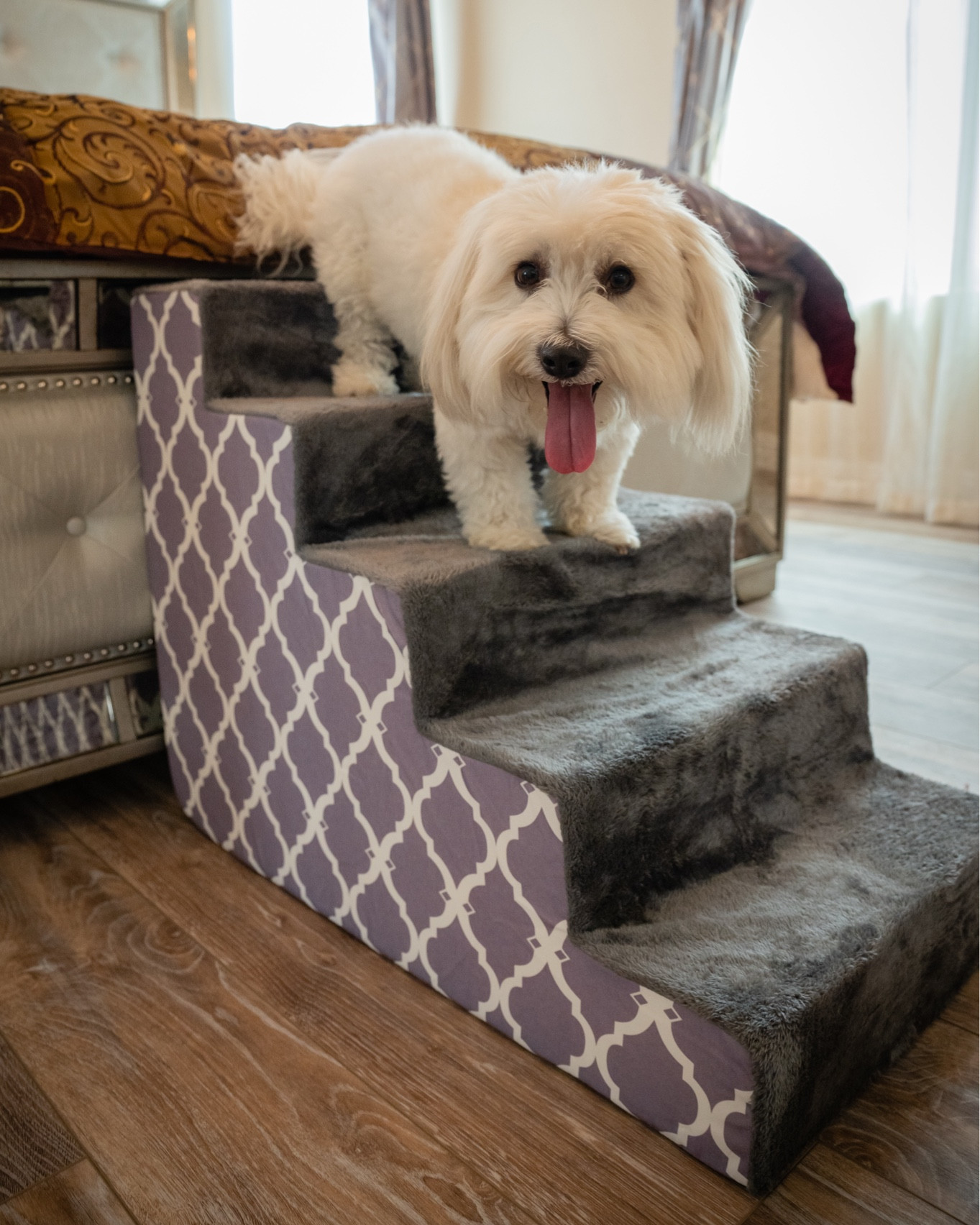 The BEST PET STAIRS!!!
We had a ramp before and Fluffy wasn’t very comfortable going down, because it was very steep and didn’t want to go up at all. 

Finally, we got the foam dog stairs and We love them! 

• Multiple Step Size Options -We have the tallest, 5 step-option. It goes up to our high bed, so I can go up and down safely. 
Multiple Step Sizes available: 3-step, 4-step, and 5-step options, so you can use them as dog stairs for beds or pet stairs for cats who need help climbing on a sofa 

• CertiPUR-US Certified Foam: To ensure that your pet gets the safest quality steps, we made sure that our USA sourced foams are CertiPUR-US Certified. CertiPUR-US Certified foams are manufactured without ozone depleters, PDBW flame retardants, mercury, lead and other substances/chemicals that can be harmful to your pets. 

• Trendy Home Decor Colors-It was also important for us to blend into our home décor. 
They’re available in 17 different colors and patterns to fit your individual style 
Our is: Gray Lattice Print, what is perfect fit in our master bedroom 

• Easy to clean-Cover removable & Machine Washable 

#dogsteps #dogsteps #bestpetsupplies #doglover #dogstairs #LTKPets #LTKDogs


#LTKHoliday #LTKActive #LTKGiftGuide
