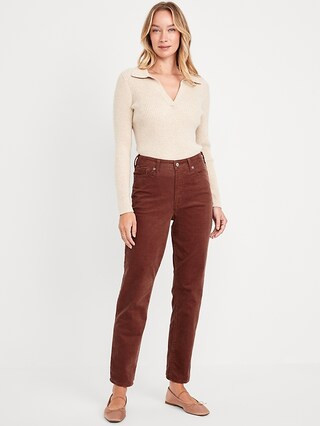 High-Waisted OG Straight Corduroy Ankle Pants | Old Navy (US)