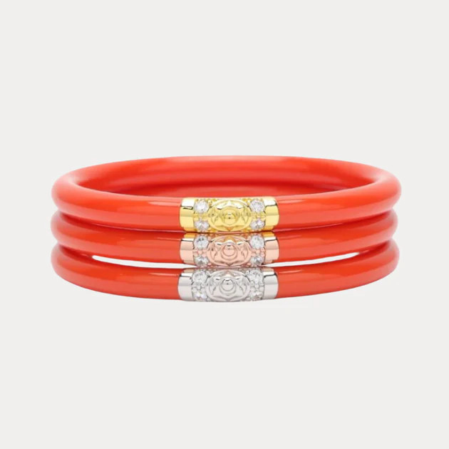 Three Kings All Weather Bangles® (AWB®) - Coral | BuDhaGirl