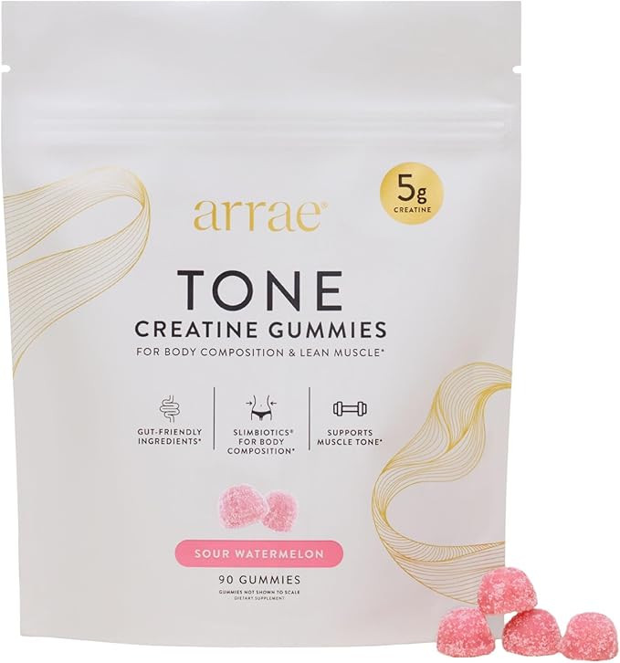 Arrae Tone Gummies – Creatine Monohydrate 5g for Women – Support Lean Muscle, Strength & Reco... | Amazon (US)