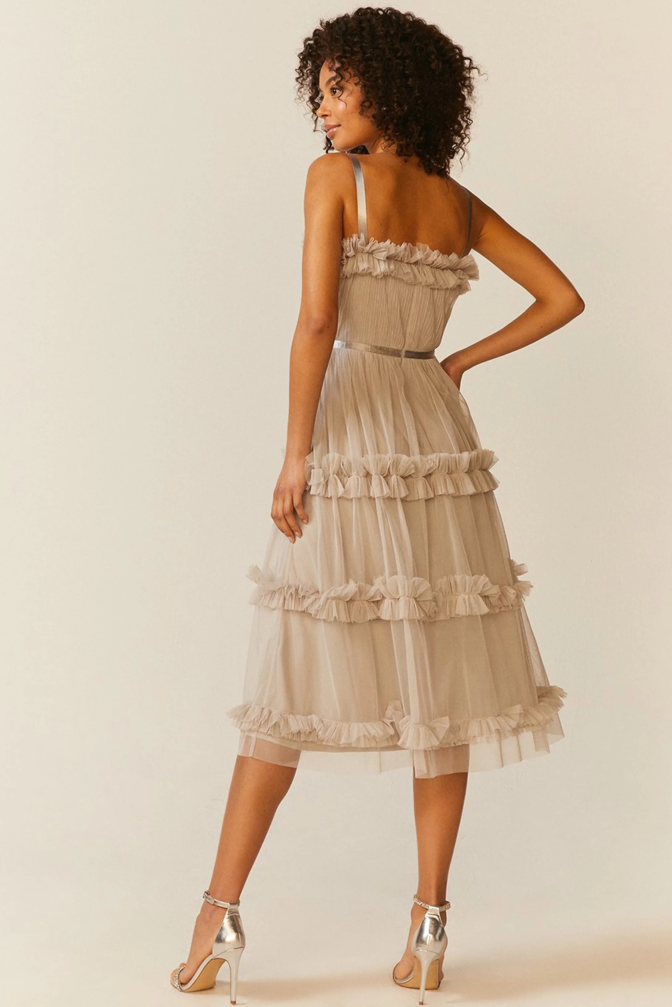 Tiered Ruffle Skirt Midi Dress | Coast (UK)