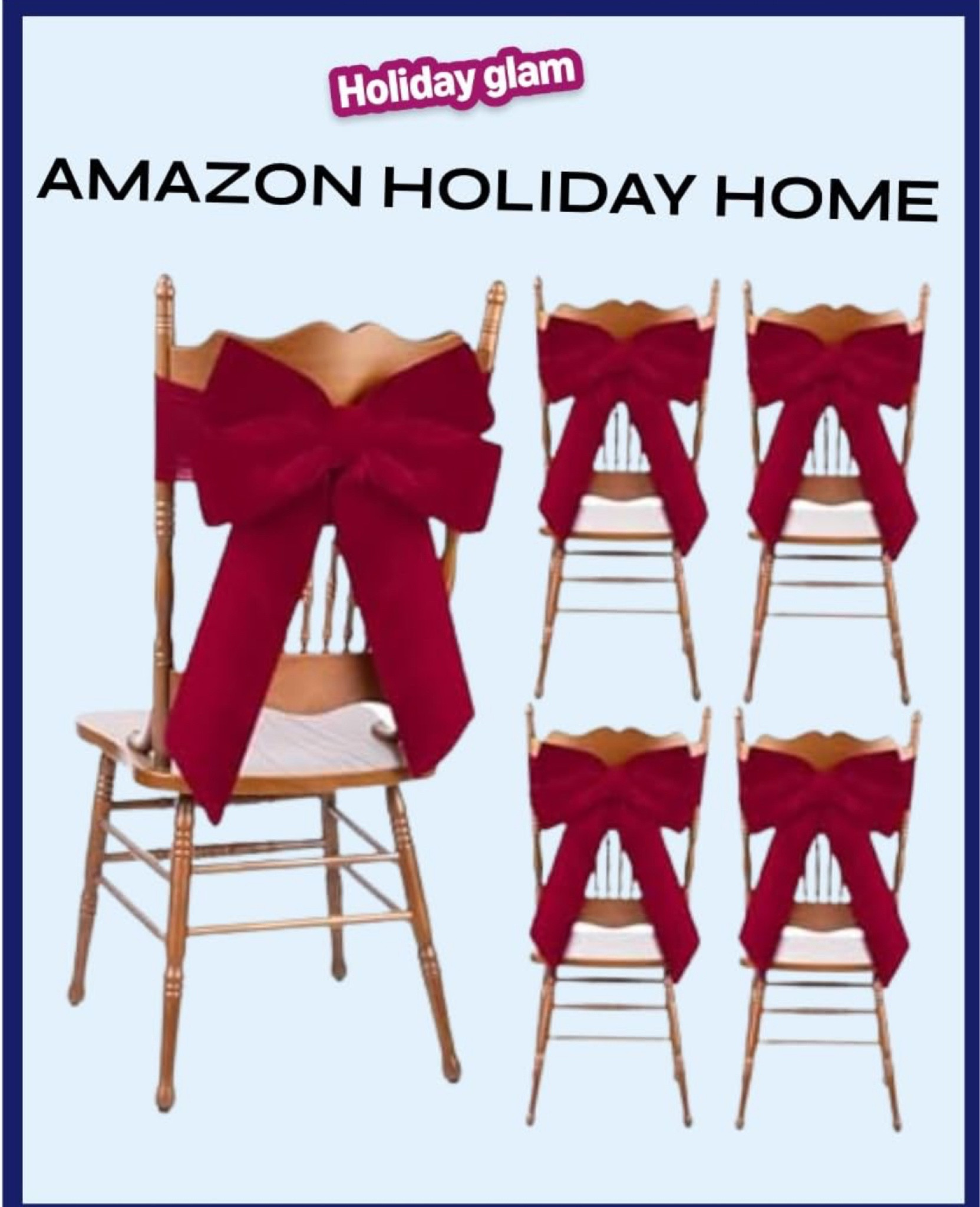 Holiday Home, chair bow sashes, holiday Home

#LTKFindsUnder50 #LTKSeasonal #LTKHoliday