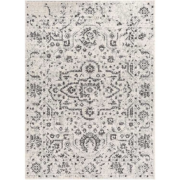 Silver and Gray Vintage Harrah Area Rug, 8x10 | Kirkland's Home