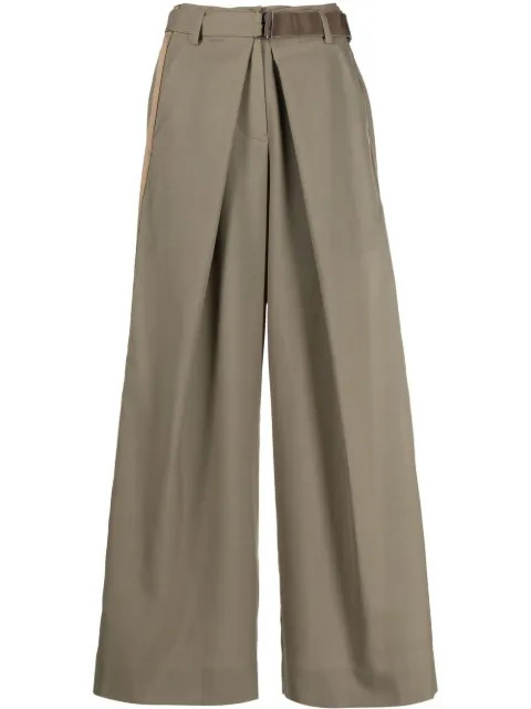inverted-pelat detail trousers | Farfetch (US)