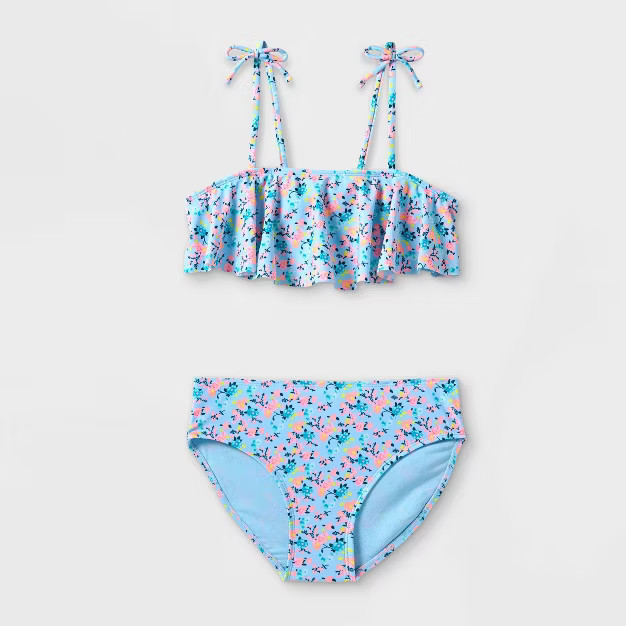 Girls' Disty Floral Flounce Bikini Set- art class™ | Target