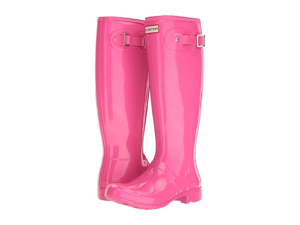 Hunter - Original Tour Gloss Packable Rain Boot (Ion Pink) Women's Rain Boots | Zappos