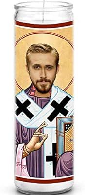 Ryan Gosling Celebrity Prayer Candle - Funny Saint Candle - 8 inch Glass Prayer Votive - 100% Han... | Amazon (US)