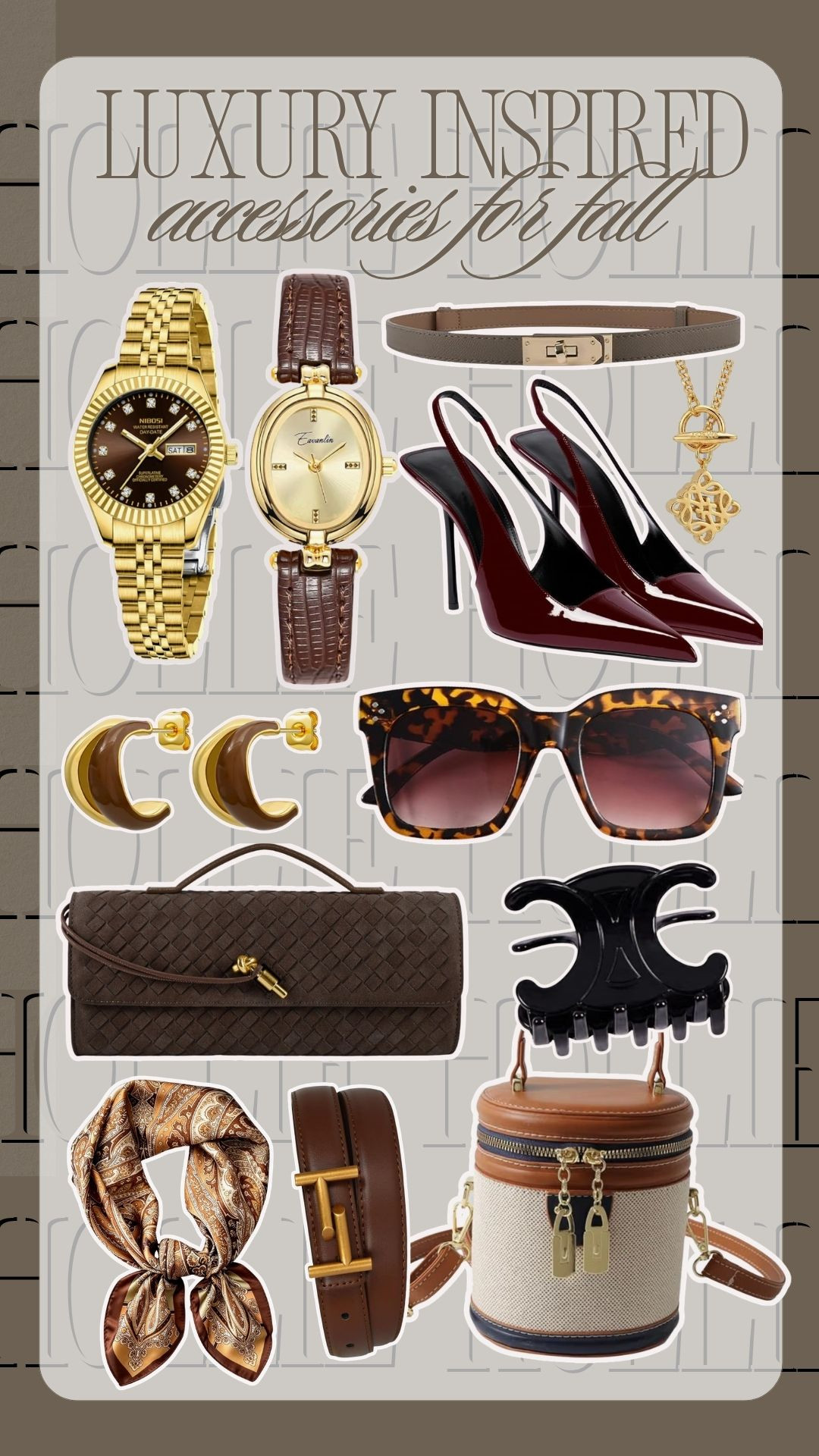 fall luxury inspired accessories from amazon ✨🤎 

 