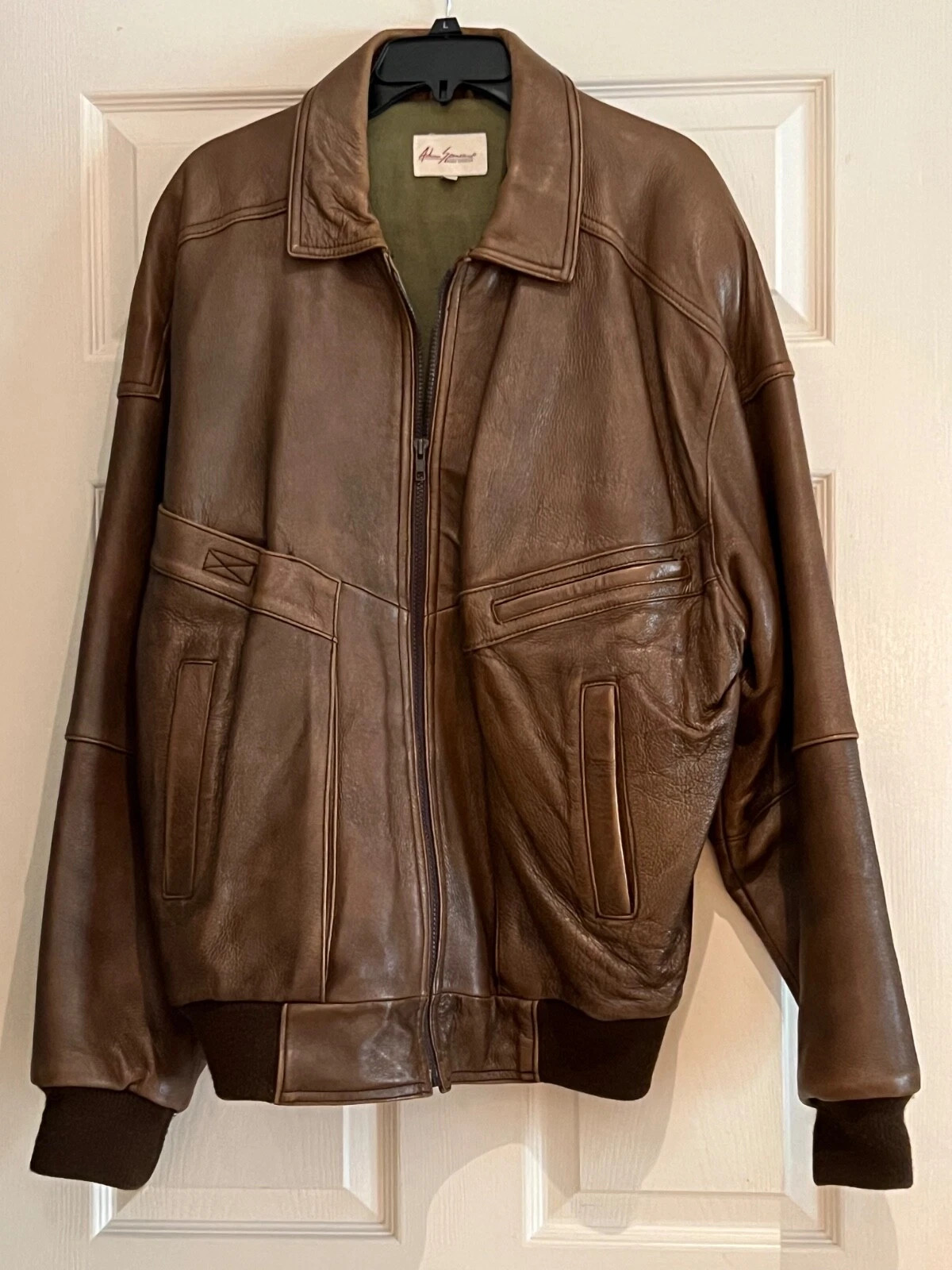 Vintage 80s LEATHERWEAR Brown Fur Lined Bomber Jacket  | eBay | eBay US