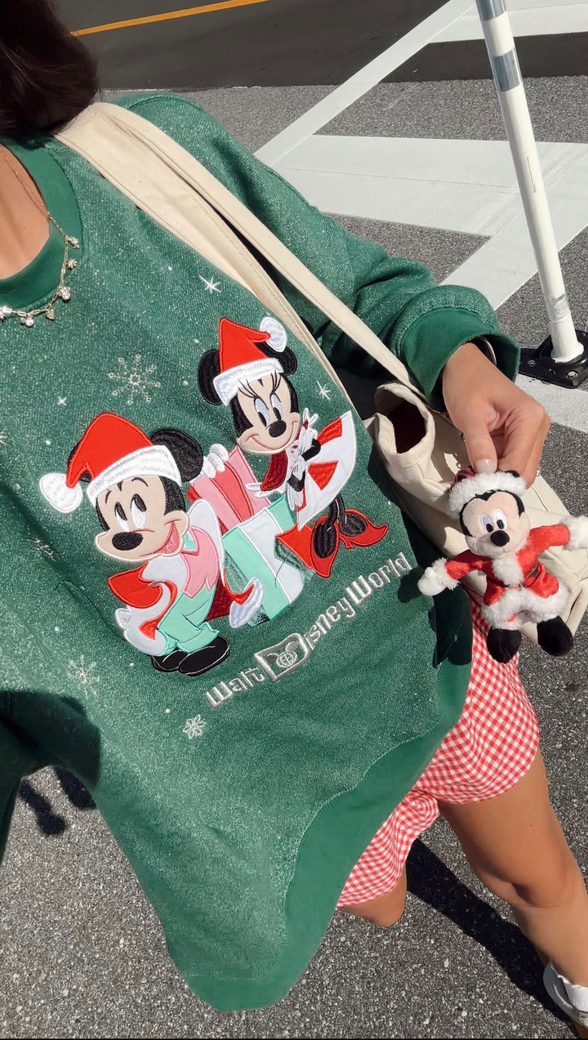 Comfy Disney OOTD💚❤️ Disney outfit, Disney Christmas outfit, Disney style, Disney Inspo, Disney ideas, Disney holidays, Disney sweatshirt, Amazon gingham boxer shorts, Disney accessories, Reebok chunky sneakers, Amazon sunglasses, Disney girl, disney aesthetic 



#LTKootd #LTKSaleAlert #LTKHoliday