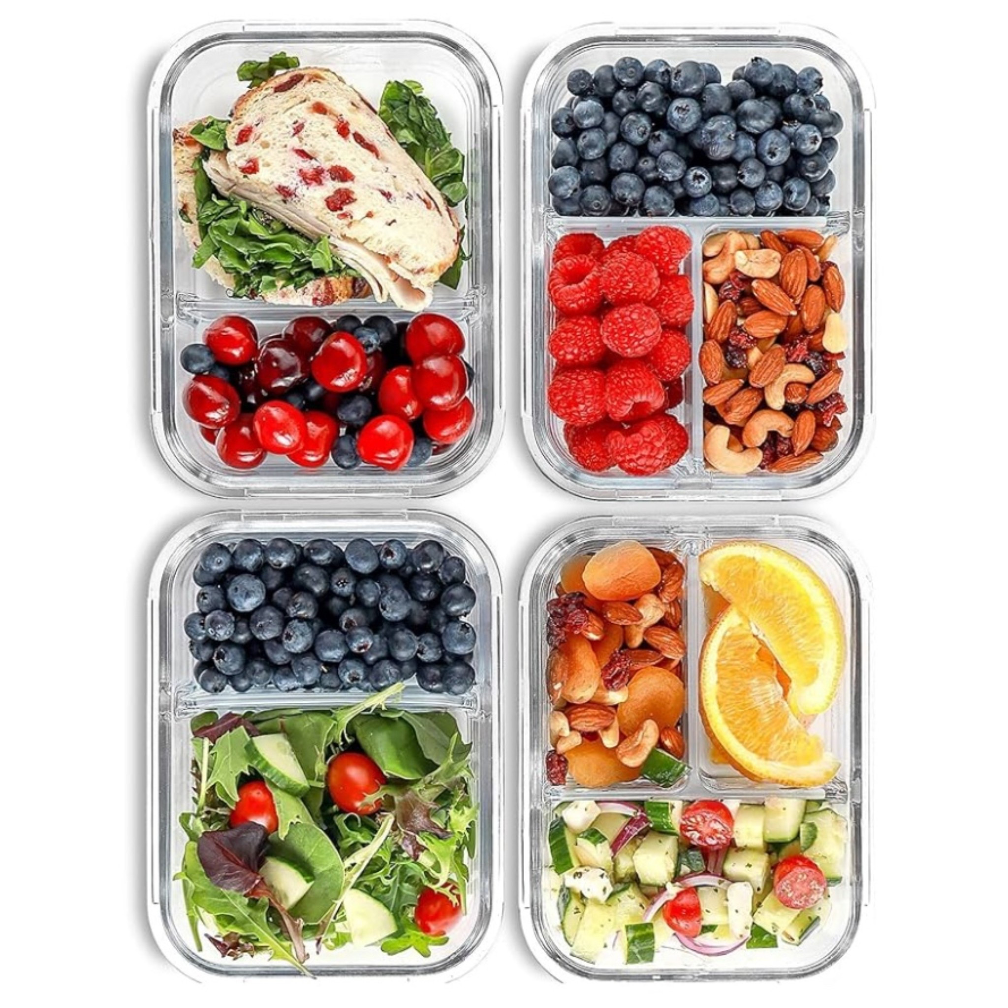 FIT Strong & Healthy 2 and 3 Compartment Glass Meal Prep Containers - Glass Bento Box for Adults, Portion Control, Food Storage, Lunch Container, Oven & Freezer Safe, Leak-Proof, 32 oz, Gray, 4 Pack



#LTKTravel #LTKSaleAlert #LTKHome
