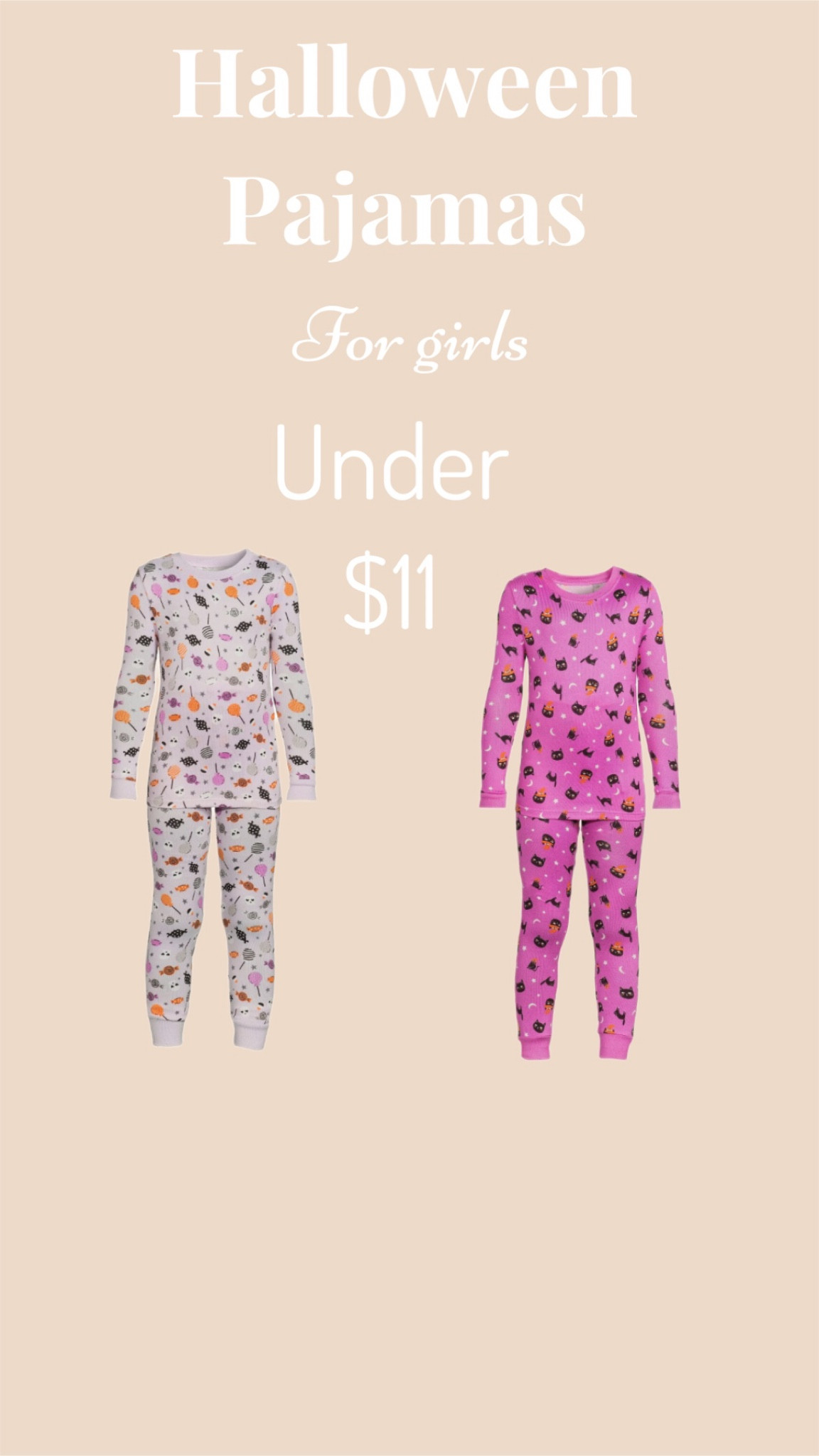 Girls Halloween pajamas 