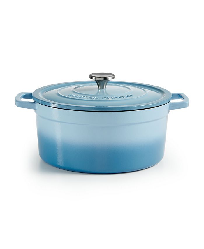 Martha Stewart Collection Enameled Cast Iron Round 6-Qt. Dutch Oven, Created for Macy's & Reviews... | Macys (US)