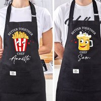 Cheers To Love & Laughter Personalized Matching Aprons For Cooking Fun | Etsy (US)