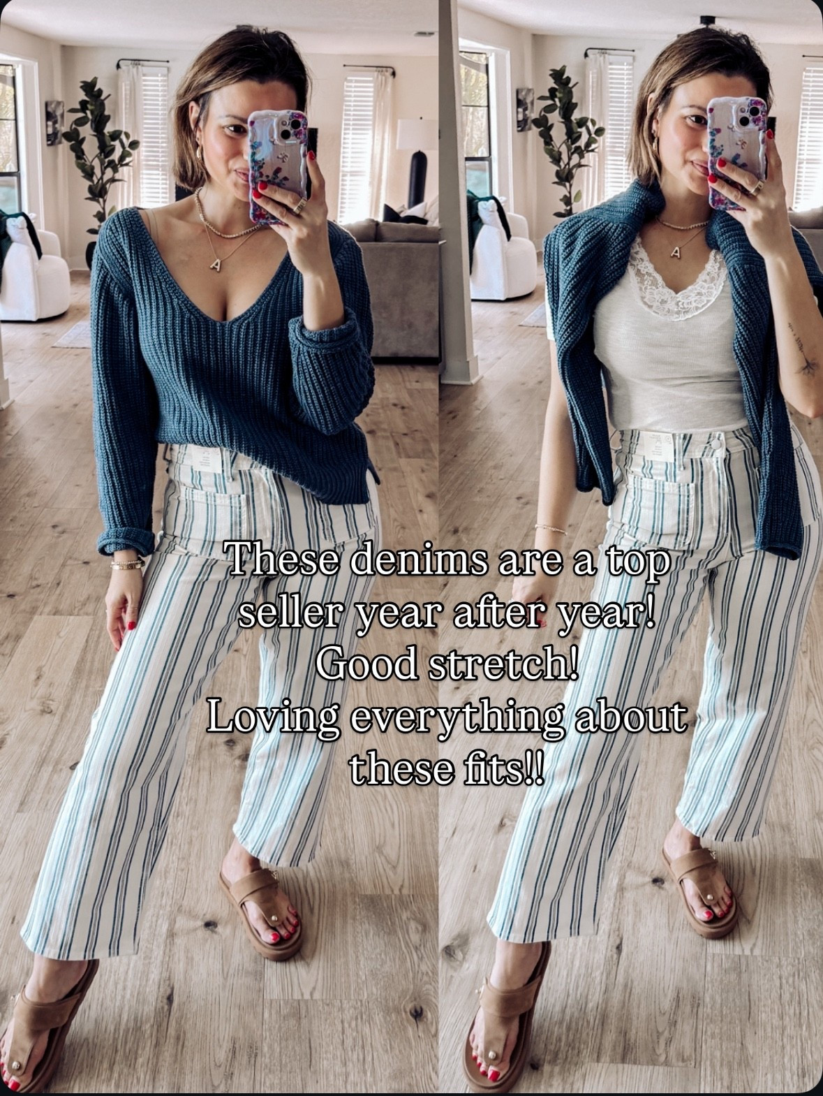 I love throwing this blue sweater over this look to take it from a sunny day to a cooler night!

These denims are also a topseller year after year! 

#LTKdayinmylife #LTKgrwm #LTKootd