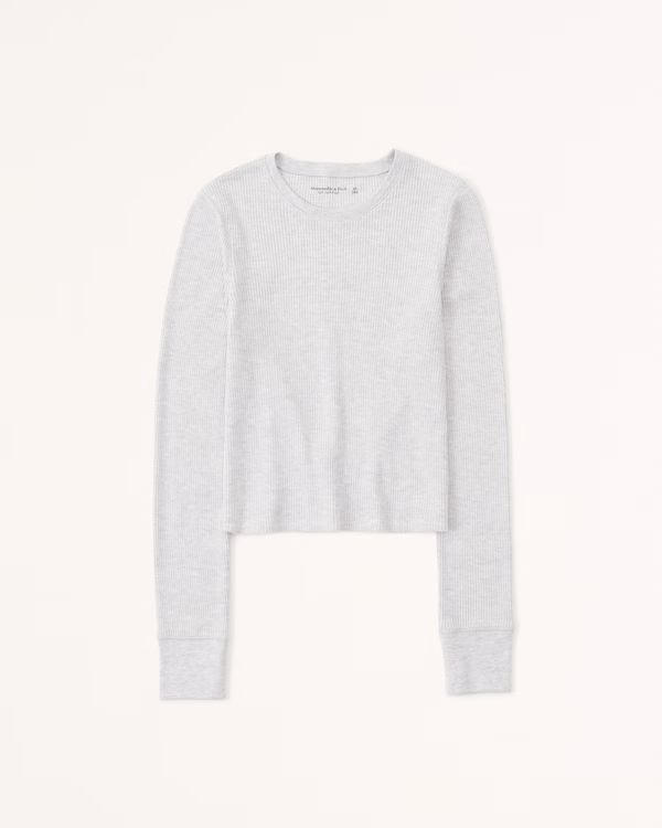 Women's Essential Long-Sleeve Waffle Top | Women's Tops | Abercrombie.com | Abercrombie & Fitch (US)