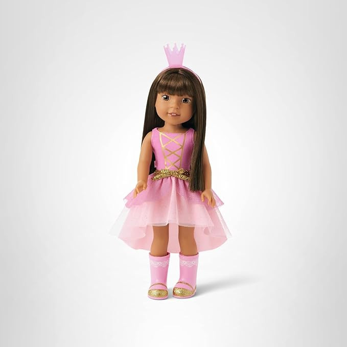 American Girl WellieWishers 14.5-inch Ashlyn Doll with Pink Leotard, Glitter Skirt, Headband, and... | Amazon (US)