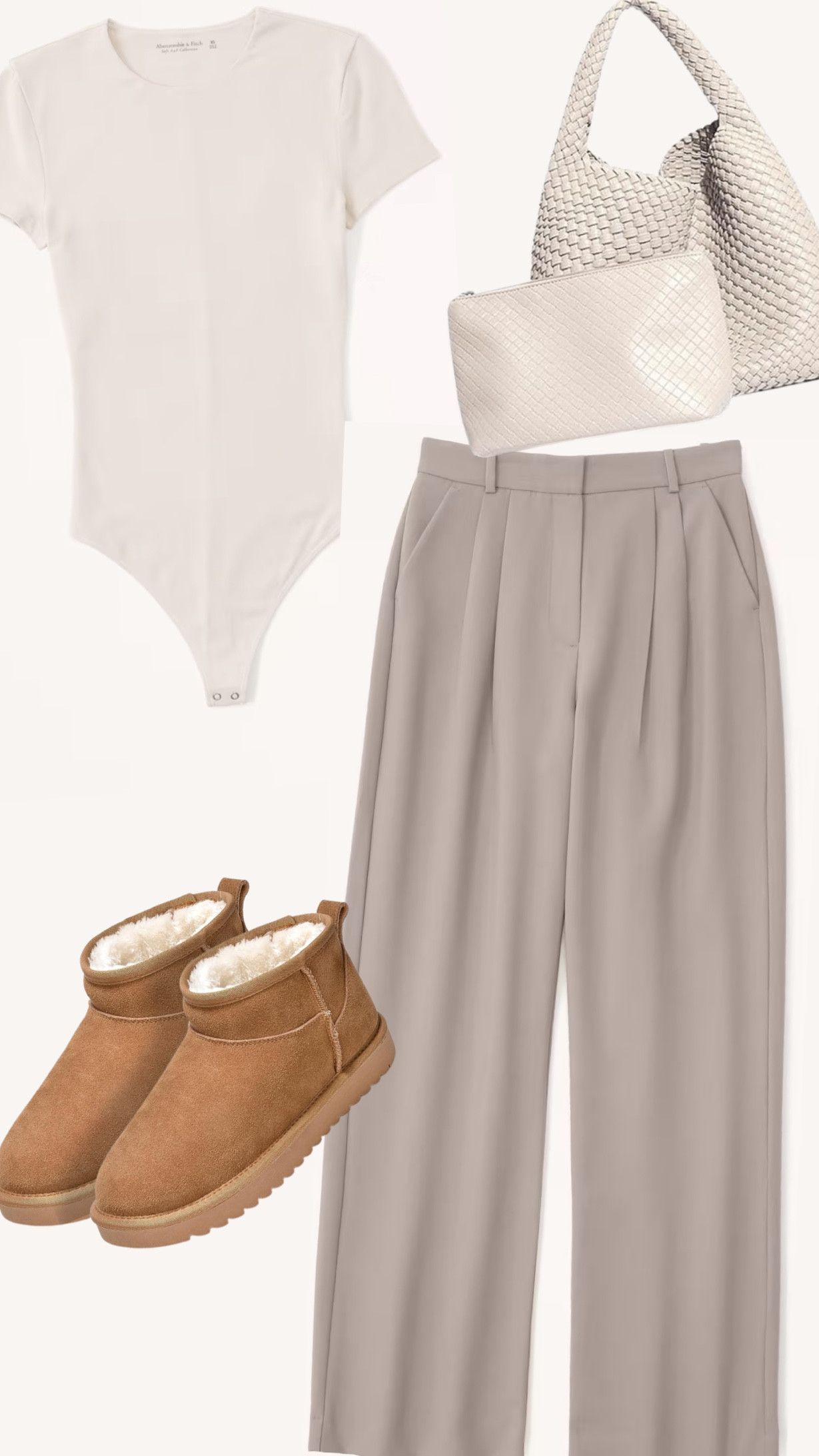 FALL WFH OUTFIT

comfy 🤝 cute

- basic, soft bodysuit 
- buttery slacks
- work tote
- cozy slippers



#LTKworkwear #LTKSeasonal #LTKfindsunder100
