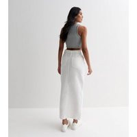 White Denim High Waist Split Hem Maxi Skirt New Look | New Look (UK)