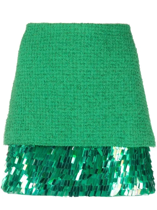 sequin-detail A-line skirt | Farfetch Global