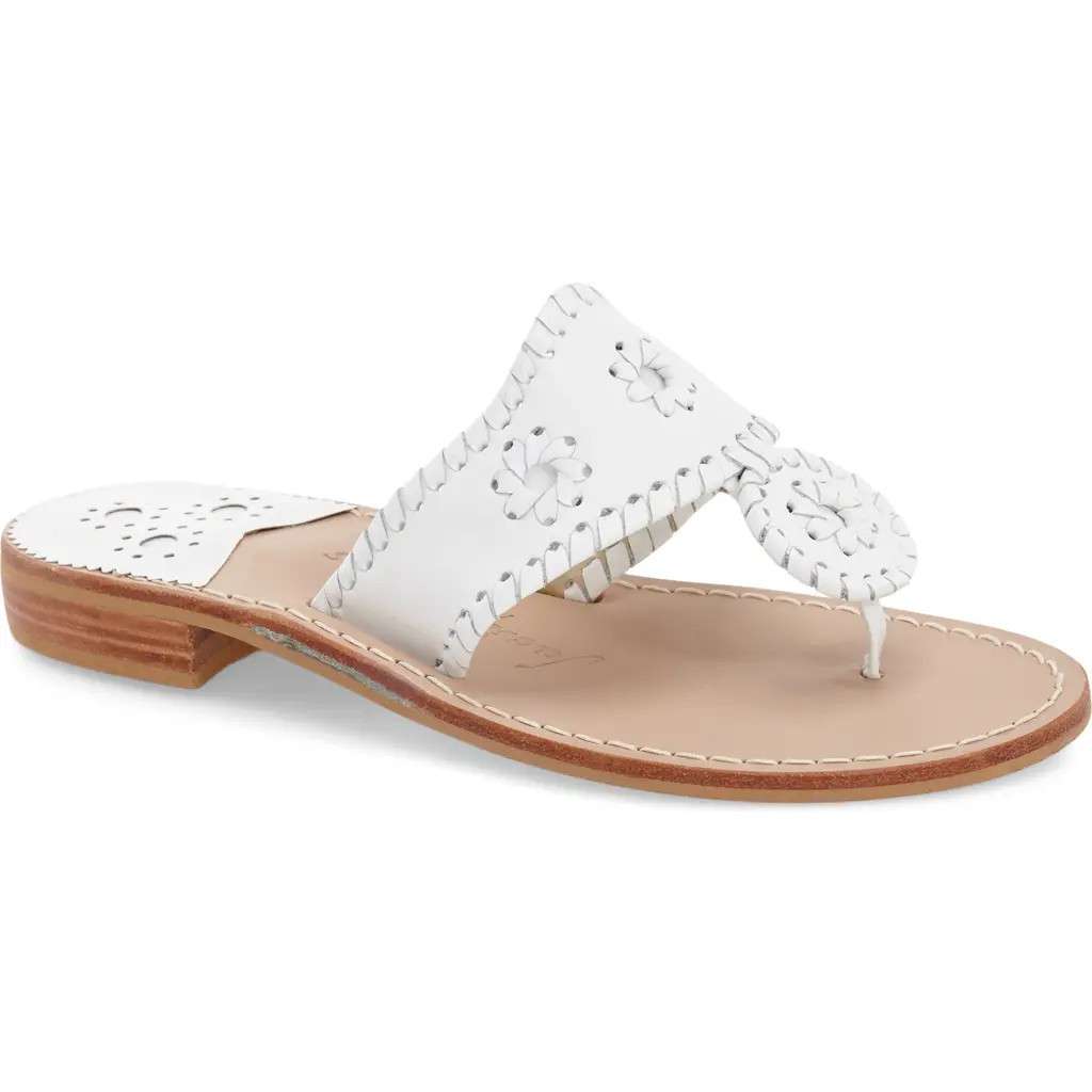 Jack Rogers Jacks Flip Flop in White Leather at Nordstrom Rack, Size 11.5 | Nordstrom Rack