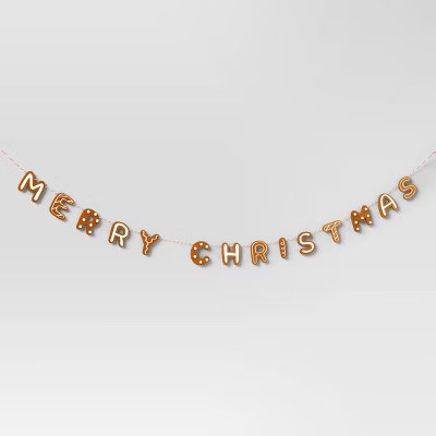 "Merry Christmas" Gingerbread Garland - Wondershop™ | Target