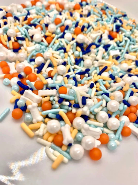 Blue Dog Bone Sprinkle Mix, Kid's Puppy Party Sprinkle Mix | Etsy (US)