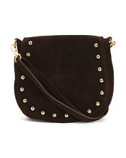 Made In Italy Suede Studded Crossbody | Handbags | Marshalls | Marshalls