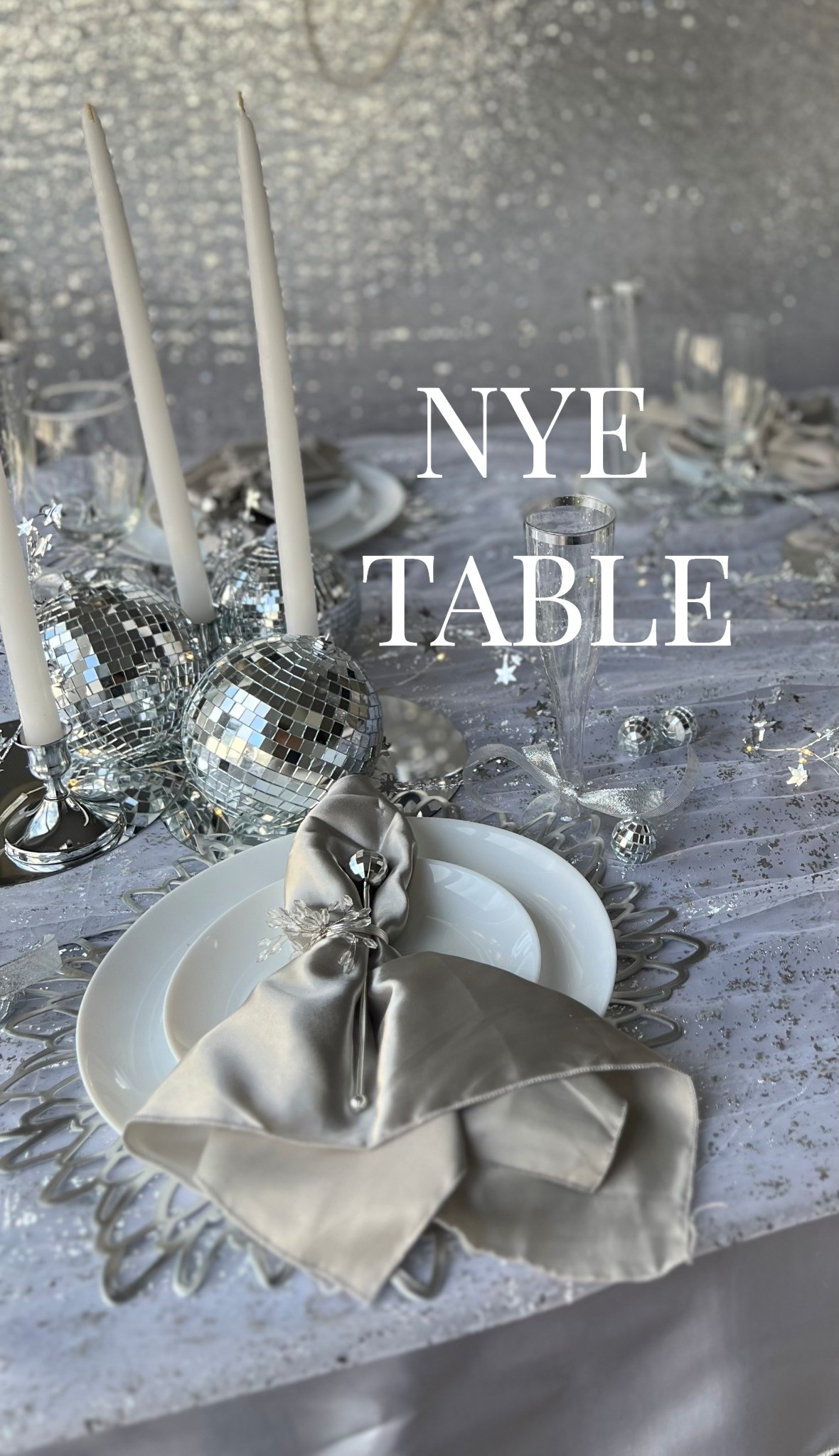 This year I wanted to challenge myself to style a monochromatic silver NYE table using our everyday plates and building something sparkling from there 🩶 In the past I have used the traditional black, gold and silver for NYE but these made such an elegant look at affordable prices from Amazon for each item 🤩 see my other posts for more celebration inspiration and HAPPY HOLIDAYS 😍🩶 Becca 

#LTKHoliday #LTKHome #LTKSeasonal