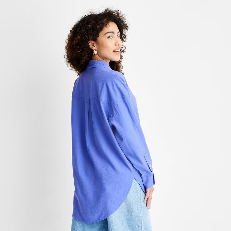 Women's Long Sleeve Oversized Poplin Shirt - Future Collective™ with Gabriella Karefa-Johnson V... | Target