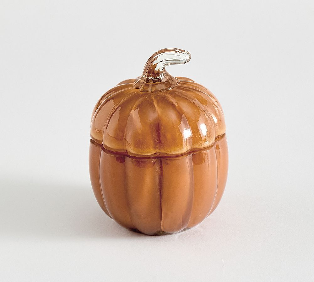Glass Pumpkin Candle - Autumn Amber | Pottery Barn (US)