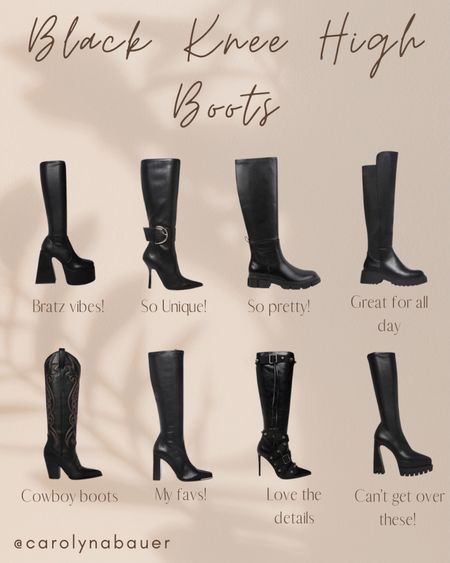Knee high boots are so in right now and everyone should own them. Sone of the cutest and my favourite black knee high boots. Second skin boots. Detailed boots. Cowboy boots. High heeled boots. Platform boots. Cozy boots. Love all of them. Black Friday sale. Steve Madden

#LTKHoliday #LTKshoecrush #LTKsalealert
