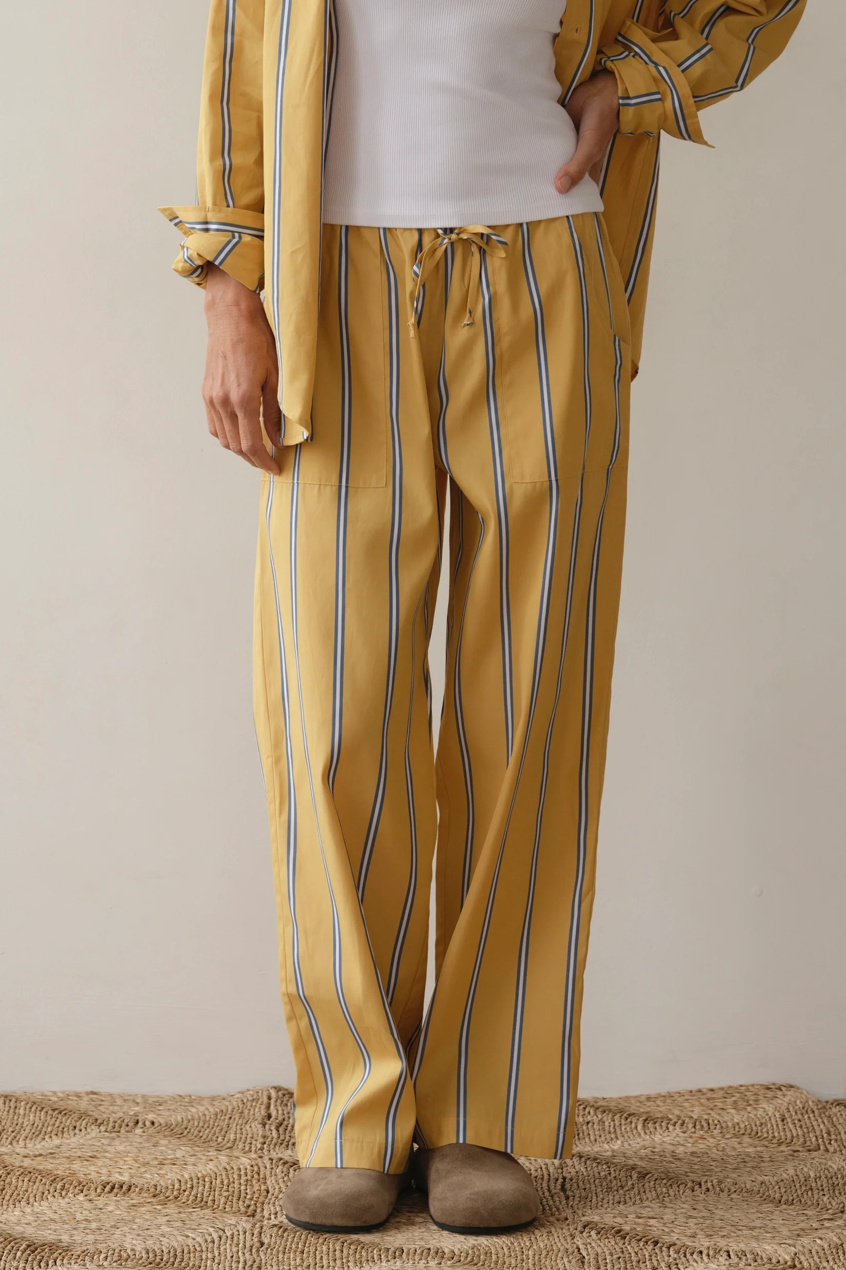 The Stripe Pop Drawstring Pant | DONNI.
