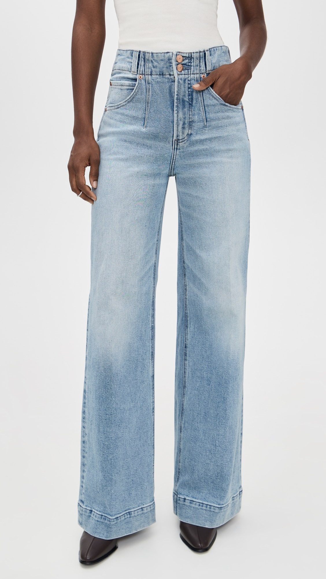Lana Double Button Jeans | Shopbop