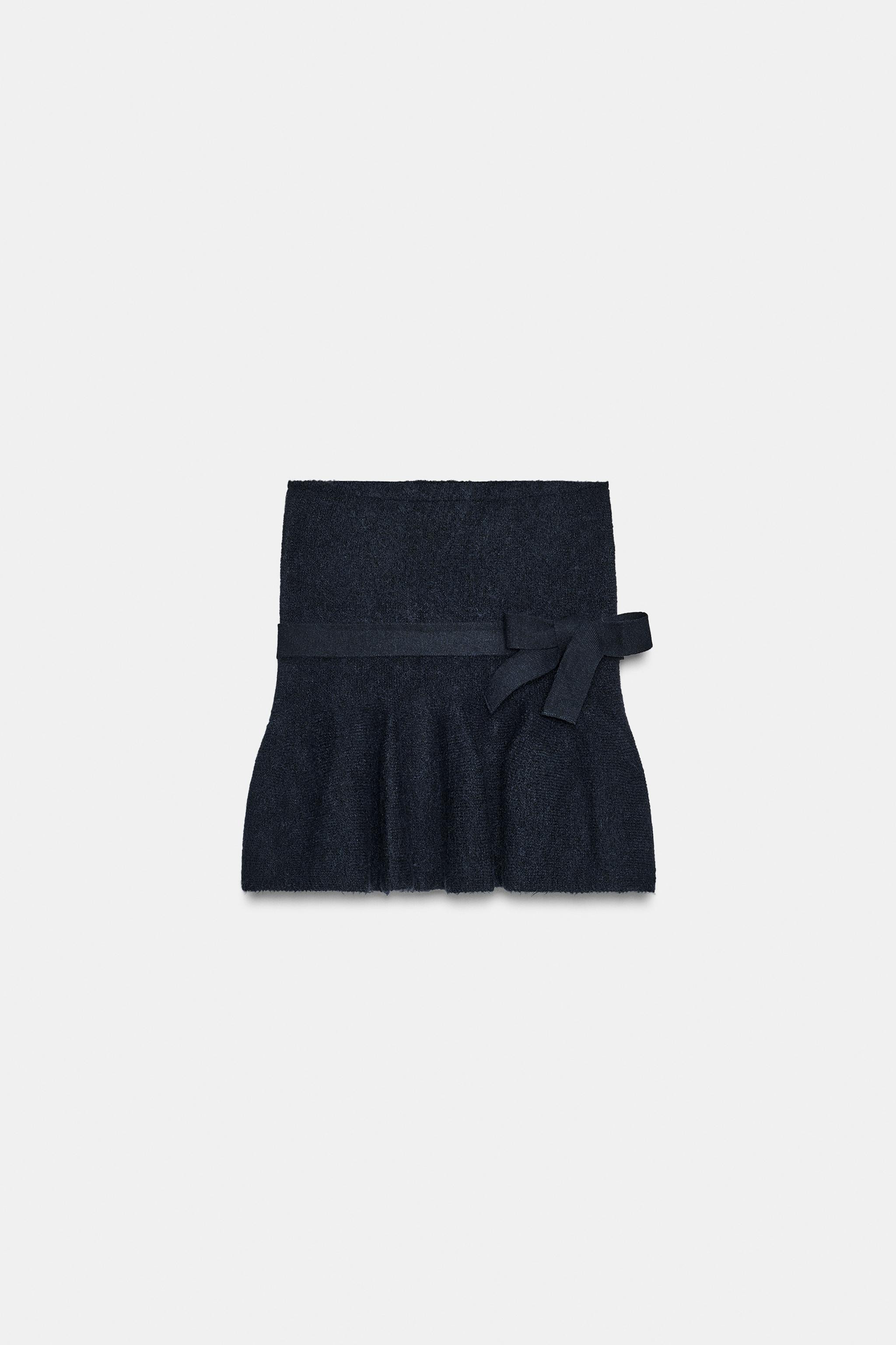 TIED KNIT PEPLUM TOP | Zara US