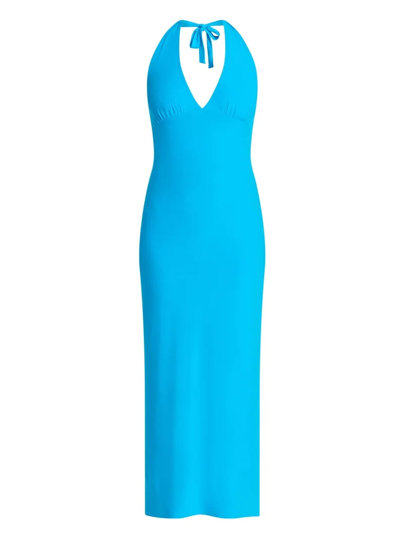 No Boundaries Halter Maxi Dress, Women's & Women's Plus Sizes XXS-4X | Walmart (US)