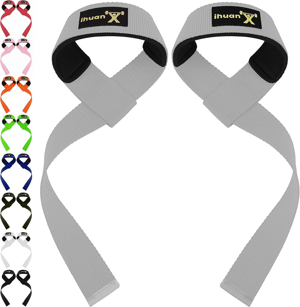 ihuan Wrist Straps for Weight Lifting - Lifting Straps for Weightlifting | Gym Wrist Wraps with E... | Amazon (US)