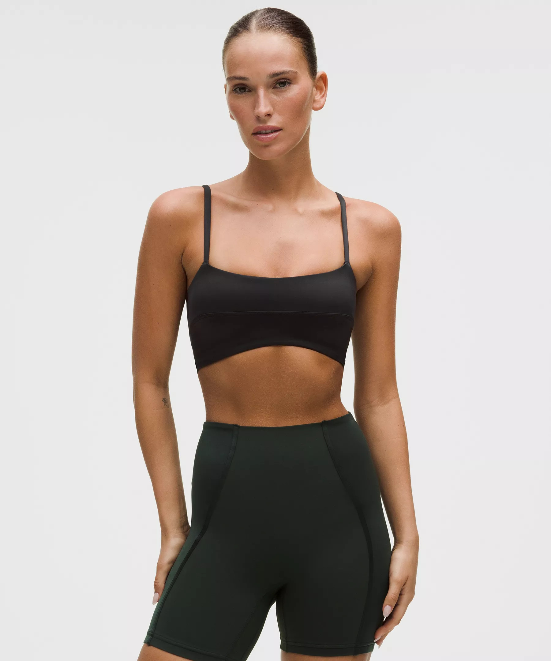 Satin Spaghetti-Strap Yoga Bra | Lululemon (US)
