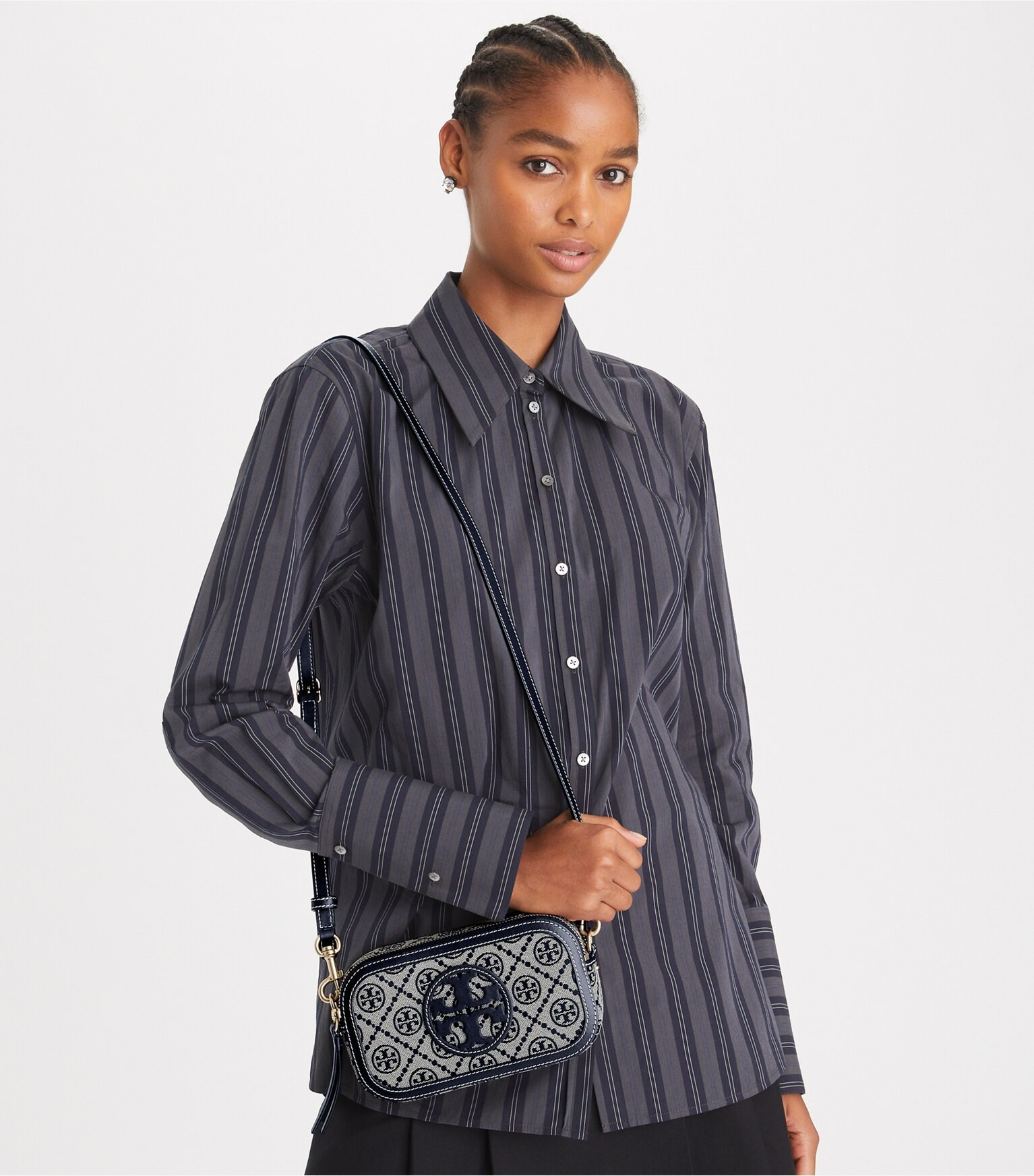 MINI T MONOGRAM MILLER CROSSBODY BAG | Tory Burch (US)