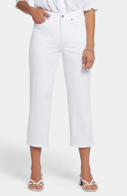 NYDJ Joni High Waist Relaxed Capri Jeans in Optic White at Nordstrom, Size 12P | Nordstrom