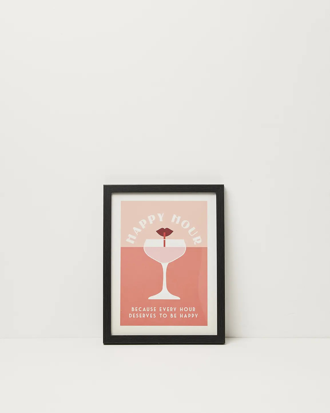 Happy Hour Framed Wall Art | Oliver Bonas | Oliver Bonas (Global)