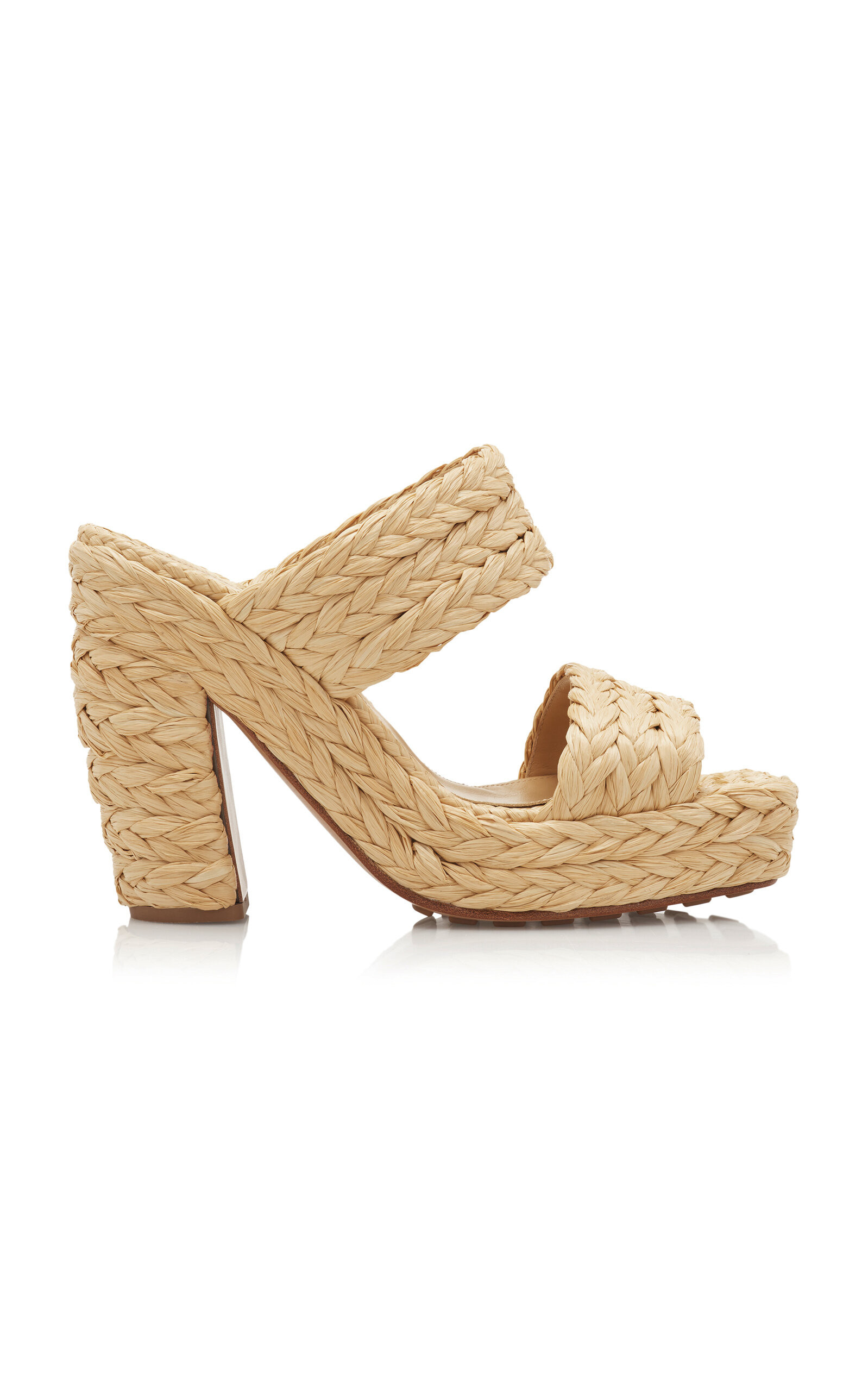 Bottega Veneta - Trinity Raffia Sandals - Neutral - IT 38.5 - Moda Operandi | Moda Operandi (Global)