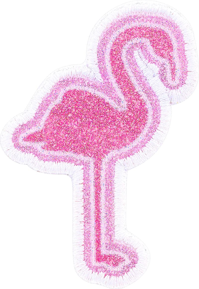 Flamingo Glitter Patch | Embroidered Patch - Stoney Clover Lane | Stoney Clover Lane