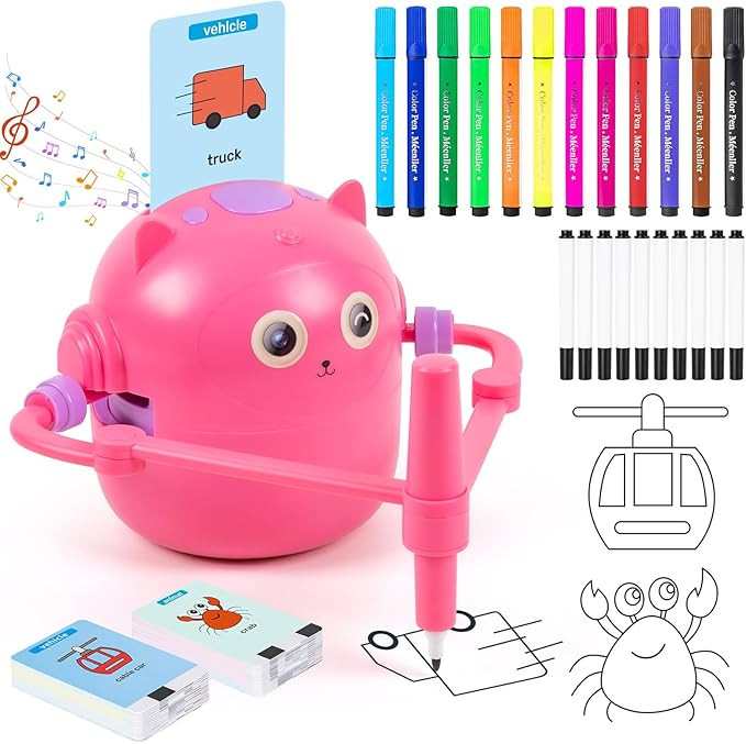 Drawing Robot for Kids, Interactive Educational Drawing Robot, Magic Painting Robot Toy with 100 ... | Amazon (US)
