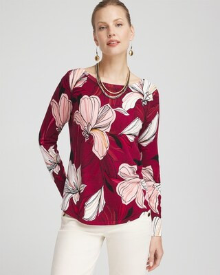 Blooms Long Sleeve Pullover Sweater | Chico's