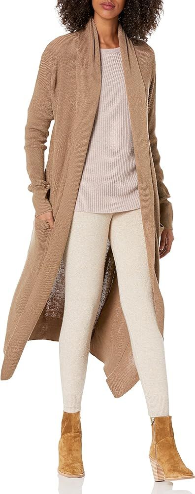 Amazon.com: Cable Stitch Women's Open Placket Long Cardigan Large Taupe : Clothing, Shoes & Jewel... | Amazon (US)