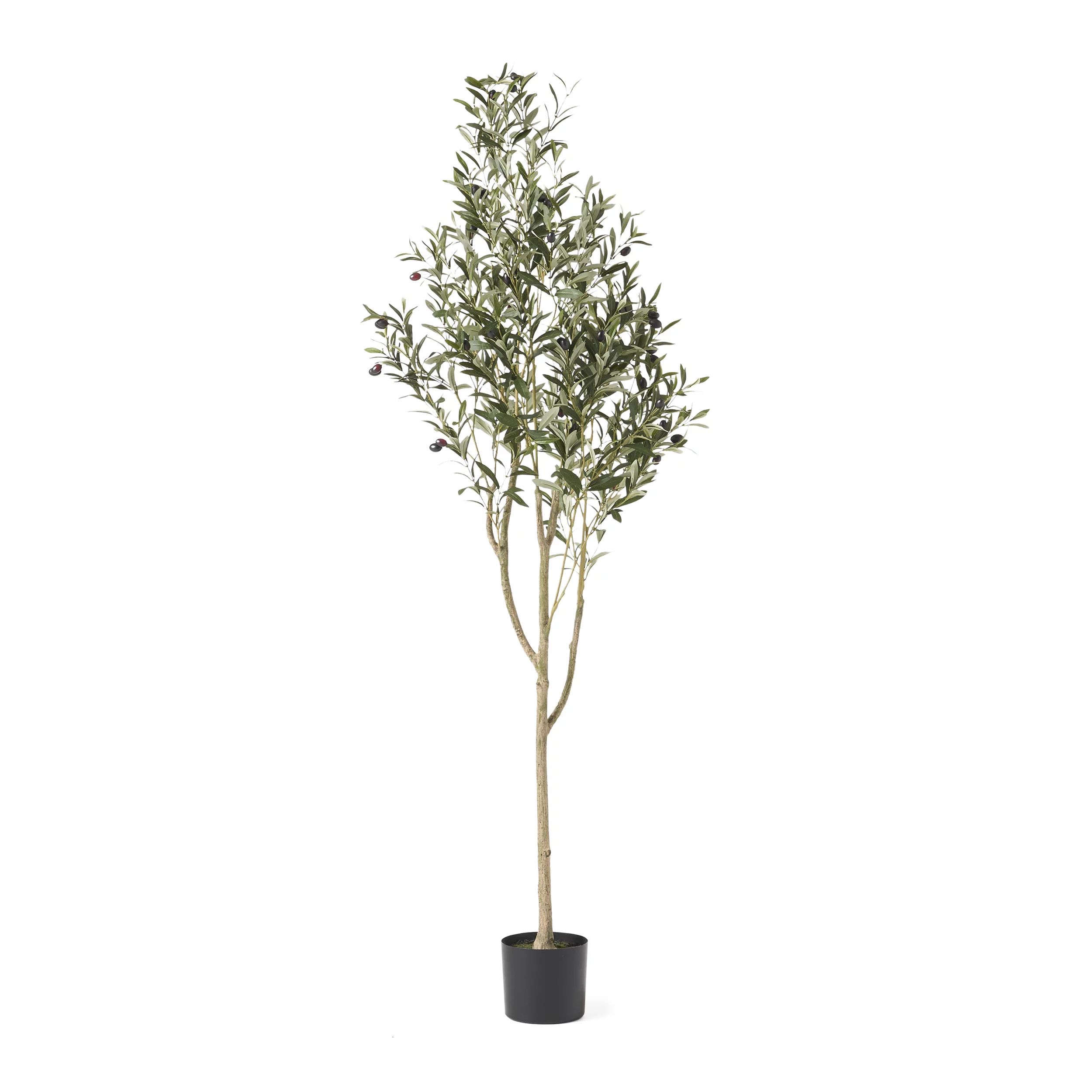 Taos 6' x 2' Artificial Tabletop Olive Tree, Green - Walmart.com | Walmart (US)